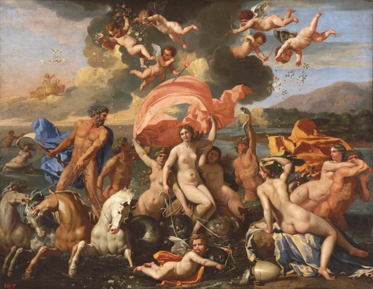 Nicolas Poussin Triumph of Neptune and Amphitrite (mk08) oil painting picture